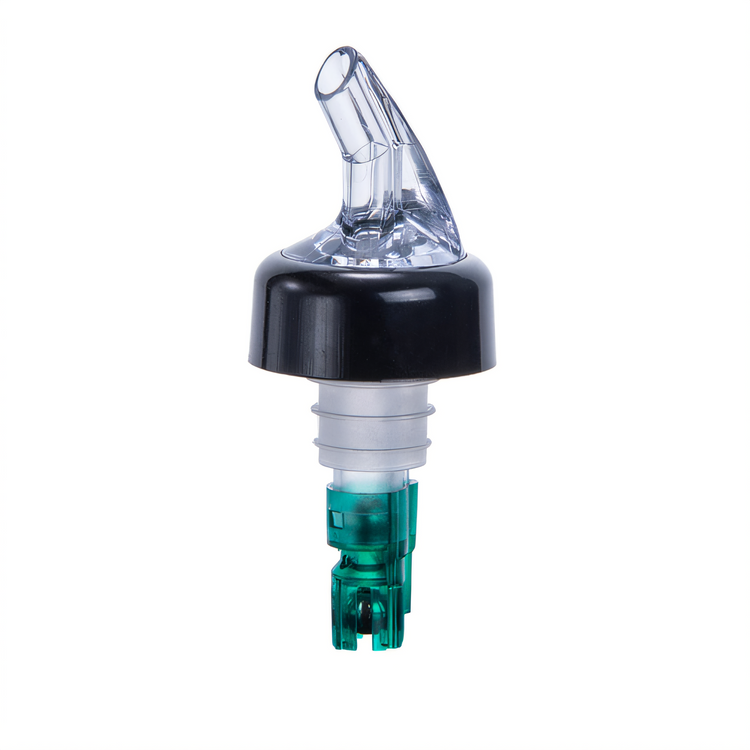 Product image #1 for Winco 3/4 oz Measuring Liquor Pourer with Black Collar and Clear Spout