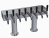 Thumbnail image #1 for Krowne Double T-Head Glycol-Cooled Draft Beer Tower, 8-Faucet Capacity