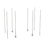 Thumbnail image #1 for Metro qwikTRAK BTES Stainless Steel Stationary End Unit Kit for High-Density Track Shelving, 8 74-Inch Posts, Floor Anchor Hardware
