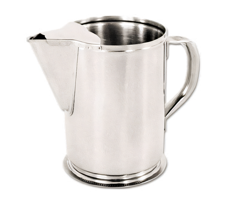 Product image #1 for 64 oz Stainless Steel Water Pitcher with Ice Guard, Gadroon Base, and Tubular Hollow Handle