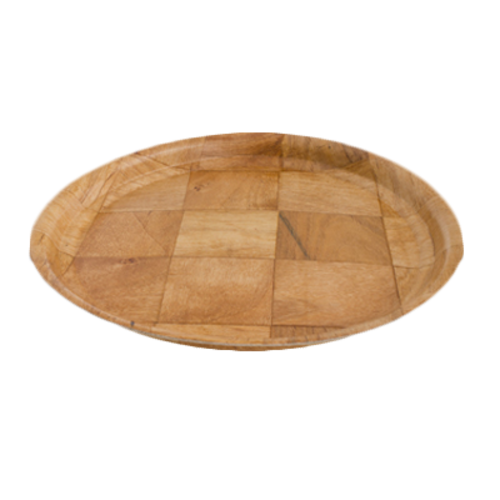 Product image #1 for Crestware 12-Inch Round Woven Wood Serving Tray