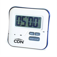 CDN Waterproof Digital Kitchen Timer with Big-Digit Display, 100-Minute Count Up/Down, Magnet/Stand Mount