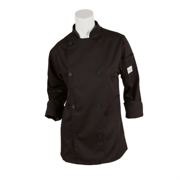 Product image #1 for Mercer Culinary Genesis Women's Long Sleeve Chef Jacket, Black, 2X-Large