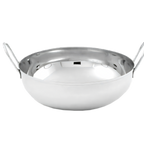 Thumbnail image #1 for American Metalcraft BD87 62 oz. Stainless Steel Round Balti Dish with Mirror Finish and Handles Case of 24