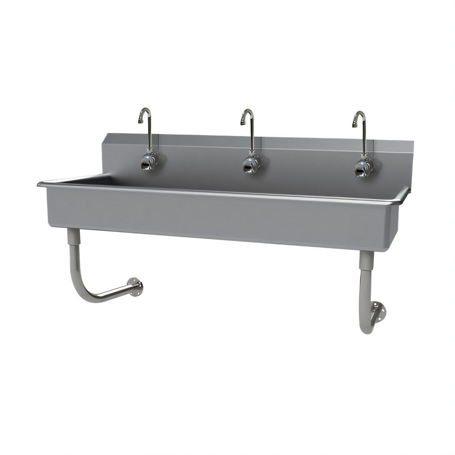 Product image #1 for Advance Tabco 60-Inch Wall-Mounted Multiwash Hand Sink with 3 Electronic Faucets