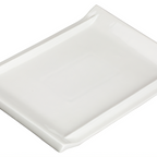Thumbnail image #1 for Winco Ardesia WDP017-114 Rectangular Porcelain Platter, 15-5/8 x 10-5/8 Inches, Narrow Rim, Bright White