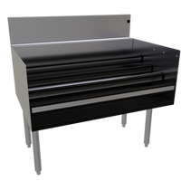 Glastender 36-Inch Free-Standing 4-Step Underbar Liquor Steps, 24-Inch Deep, Stainless Steel