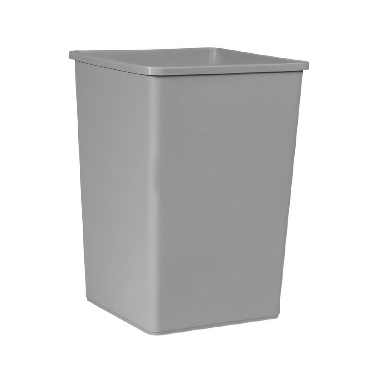 Product image #1 for Rubbermaid Commercial Untouchable 35-Gallon Square Open-Top Trash Container, Gray