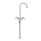 Thumbnail image #1 for Fisher 52906 Commercial Manual Deck-Mount Single-Hole Dual-Control Faucet with 12-Inch Swivel/Rigid Gooseneck Spout