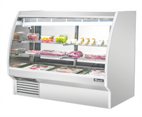 Migali Competitor Series® 72-Inch Full-Service Curved Glass Refrigerated Deli Display Case, 34.5 Cu. Ft.