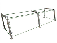 Hatco Flav-R-Shield EP22 Full-Service Pass-Over Sneeze Guard, 2 Bays, 60W x 18D x 18H Inches