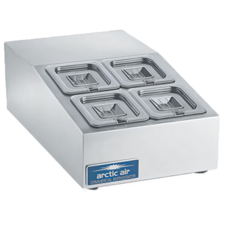 Product image #1 for Arctic Air ACP4SQ Compact Refrigerated Countertop Prep Unit, 15 Inch Wide, 4 x 1/6 Pan Capacity