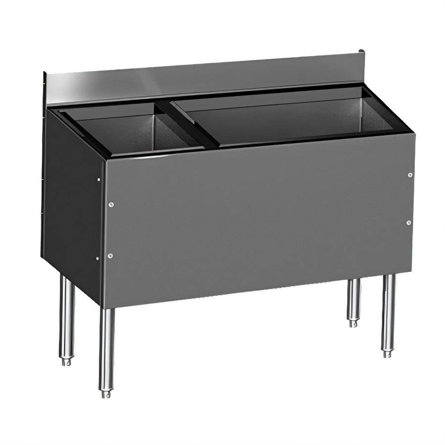 Product image #1 for CHOICE 42-Inch Extra Deep Underbar Combo Ice Bin/Cocktail Unit with Left Bottle Well and 10-Circuit Cold Plate