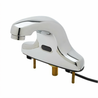 Equip 4-Inch Deck Mount Touchless Electronic Sensor Faucet with Rigid Spout and Mixing Valve