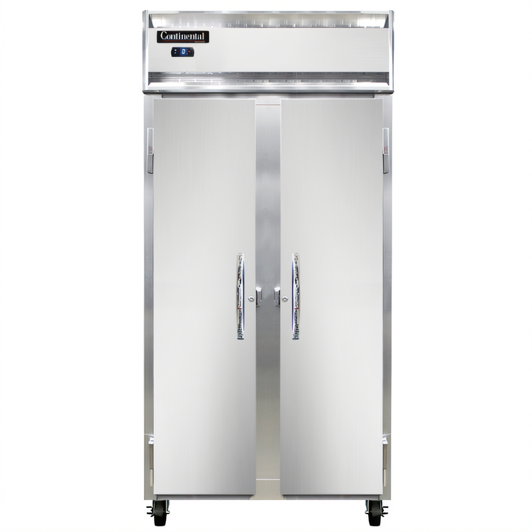Product image #1 for Continental Refrigerator Slim Line 2FSESNSS Two-Section Shallow Depth Reach-In Freezer