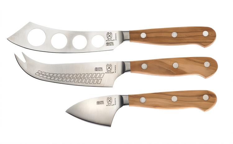 Product image #1 for Mercer Culinary Renaissance 3-Piece Cheese Knife Set with Olive Wood Handles