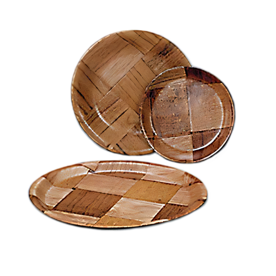 Product image #1 for 10-Inch Woven Wood Round Plate, Keyaki Wood