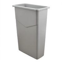20 Gallon Rectangular Commercial Recycling Trash Container, Single-Stream, Gray Polyethylene