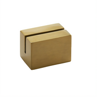 American Metalcraft Gold Rectangular Cast Aluminum Menu Card Holder