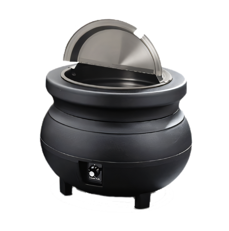 Product image #1 for Vollrath Cayenne Colonial Kettle 7 Quart Countertop Soup Warmer Package, Black