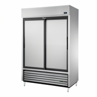True TSD-47-HC 2 Section Reach-In Refrigerator with Stainless Steel Solid Sliding Doors