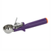 Thumbnail image #1 for Winco Deluxe #40 0.75 Ounce Purple Thumb Press 18/8 Stainless Steel Disher