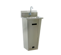 Eagle Group Foot-Operated Pedestal Hand Sink with Single Foot Pedal and Gooseneck Spout