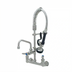 Thumbnail image #2 for T&S Brass 8-Inch Center Wall-Mount Mini Pre-Rinse Faucet with Add-On Faucet, 6-Inch Swing Nozzle, and 1.15 GPM Spray Valve