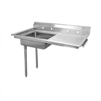 Sapphire 3-Compartment Stainless Steel Sink with Left and Right Drainboards, 18 x 24 x 14 Inch Bowls