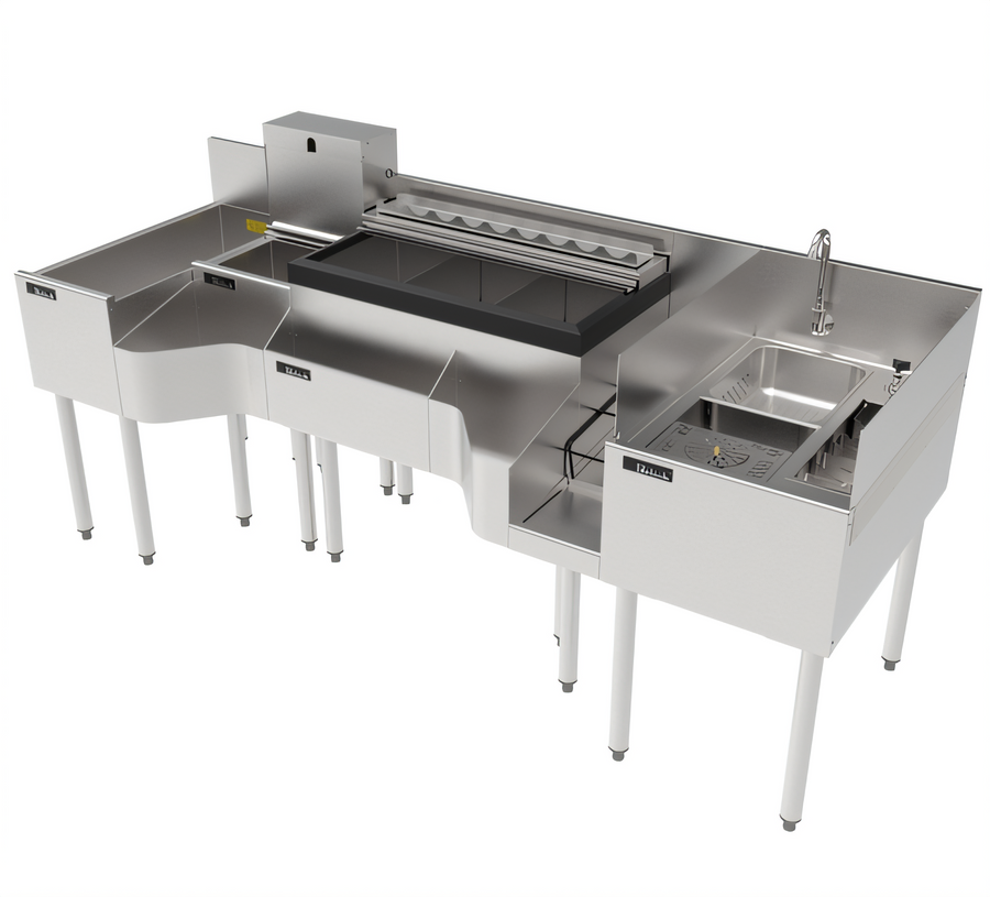 Product image #1 for Perlick Tobin Ellis Signature 80-Inch Pre-Configured Bartender Station with Sink, Ice Chest, and Blender Platform