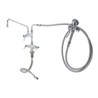 T&S Brass Single-Hole Deck-Mount Pantry Mixing Faucet with 12-Inch Swing Nozzle and Spray Unit