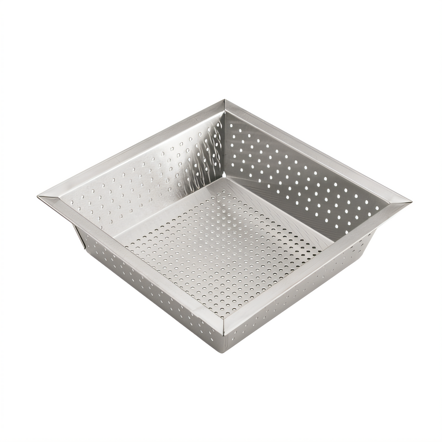 Product image #1 for Winco Stainless Steel 10 x 10 Inch Perforated Floor Drain Strainer with Flanged Top Rim