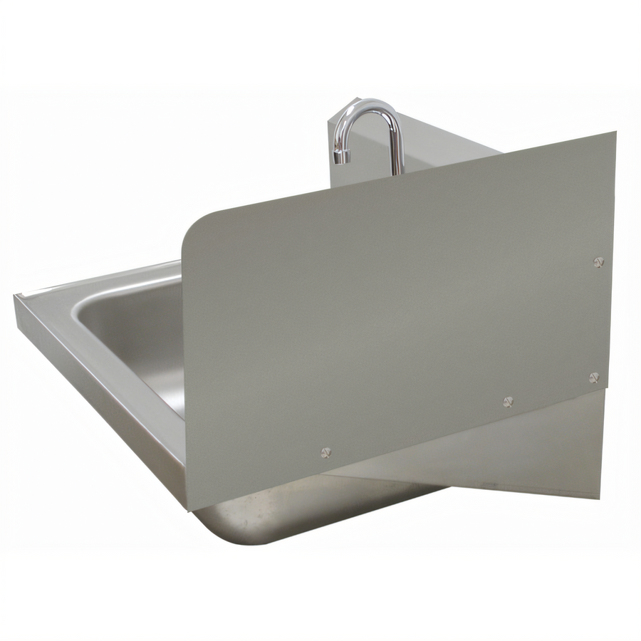 Product image #1 for Advance Tabco 12-Inch High Welded Stainless Steel Side Splash for 16 x 20 Hand Sink Bowls