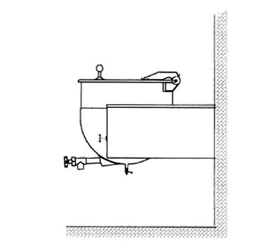 Product image #1 for 60-Gallon Wall-Mounted Stationary Direct Steam Kettle with 2/3 Jacket and 304 Stainless Steel Liner