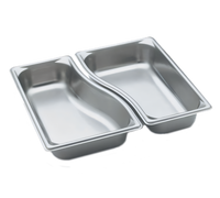Vollrath Super Pan® Super Shapes 1/3 Size Wild Pan Outer Pan, 2.6 Qt, 22 Gauge 300 Series Stainless Steel