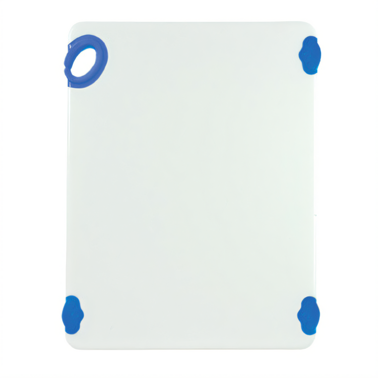 Product image #1 for Winco STATIKBoard 15" x 20" Blue Rectangular Co-Polymer Cutting Board with Rubber Grip Hook