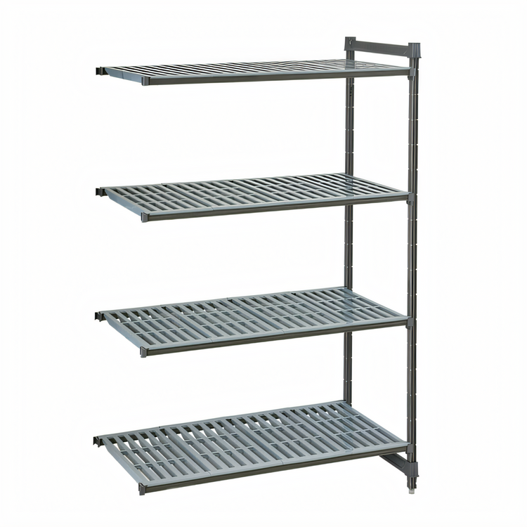 Product image #1 for Cambro Camshelving Basics Plus 21 x 42 x 64 Inch 4-Tier Vented Add-On Polymer Shelving Unit