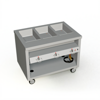 Thurmaduke TEHF-46 46-Inch Mobile Electric Hot Food Unit with 3 Sealed Wells