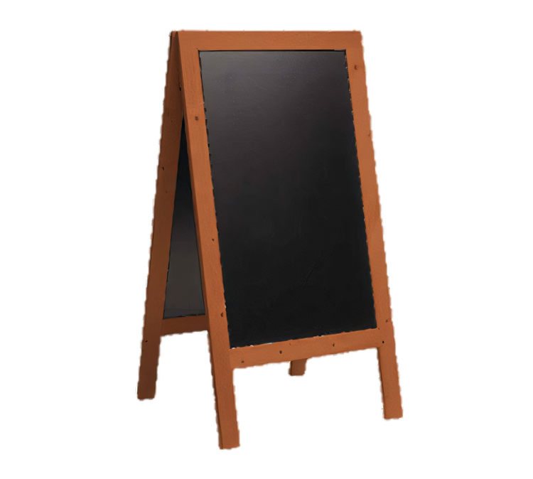 Product image #1 for Securit SBSM135 Deluxe Mahogany Double-Sided Sandwich Board – Large Outdoor Chalkboard Sign, 28-1/8 Inches x 2-3/8 Inches x 54-3/4 Inches