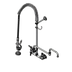 Thumbnail image #1 for T&S EasyInstall B-0133-18DJ-CRB 8 Inch Wall-Mount Pre-Rinse Unit — 18 Inch Double-Joint Nozzle, 1.15 GPM Spray Valve