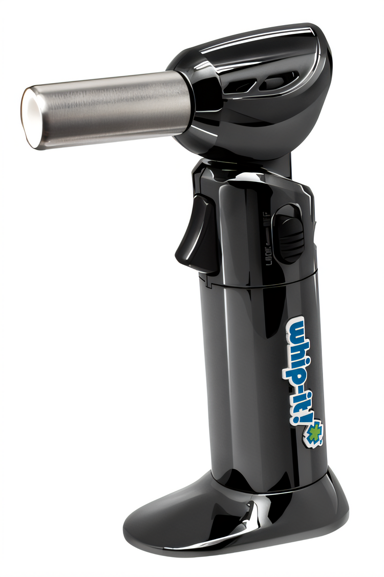 Product image #1 for Whip-It! Flex Adjustable Head Kitchen Torch with Rotating Flame Nozzle, Black Chrome