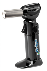 Whip-It! Flex Adjustable Head Kitchen Torch with Rotating Flame Nozzle, Black Chrome