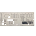 Thumbnail image #1 for Mercer Culinary M33241S Spanish Two-Sided Stainless Steel Culinary Measurement Guide, 12-1/4" x 5" Case of 12