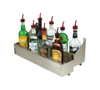Advance Tabco Underbar Basics Double-Tier Stainless Steel Speed Rail, 84 Inch, 46-52 Bottle Capacity