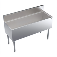 Krowne Royal Series 48-Inch Stainless Steel Underbar Ice Bin/Cocktail Unit, 147 lb Capacity