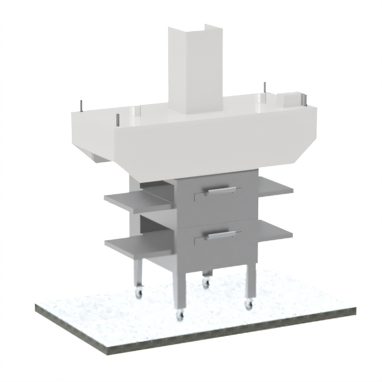 Product image #1 for SimpleSpec Conveyor Pizza Oven Hood, Island Style, Type I & II, 128W x 42D x 24H