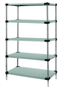 Quantum 54 x 18 x 54-Inch Stationary Solid Stainless Steel Shelving Starter Kit