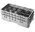 Thumbnail image #2 for Cambro Camrack® Half-Size 10-Compartment Glass Rack with 2 Extenders, Sherwood Green