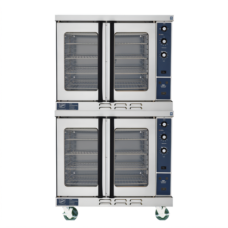 Product image #1 for Duke 613Q-E2V Double-Deck Full-Size Electric Convection Oven with 8" Legs