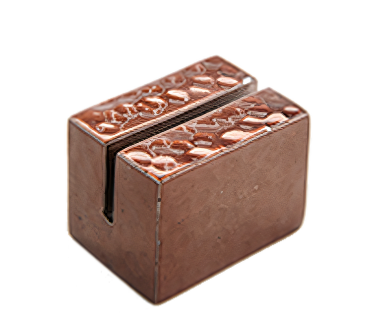 Product image #1 for American Metalcraft 1-1/4" x 1" Rectangular Copper Hammered Menu Card Holder